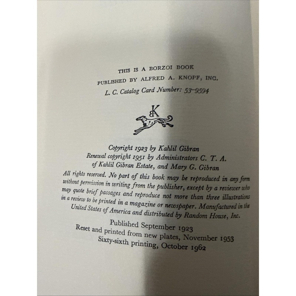 The Prophet-Kahlil Gibran-66th Printing-1962 - Picture 12 of 12